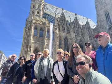 Travelers exploring Vienna’s historic Ringstrasse on small group tour